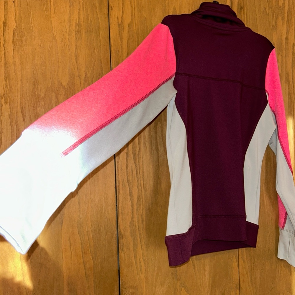 PINK Ultimate Cowl Neck Victoria's Secret Maroon with Pink Accents - Picture 7 of 8